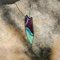 Image 4 of Stained Glass Fishing Lure - Green, Blue, & Purple