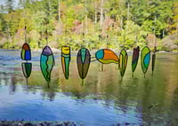 Image 5 of Stained Glass Fishing Lure - Orange and Green