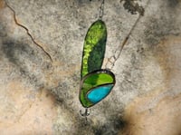 Image 3 of Stained Glass Fishing Lure - Green & Blue