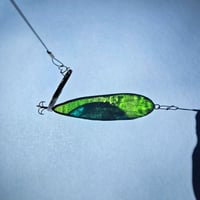 Image 4 of Stained Glass Fishing Lure - Green & Blue