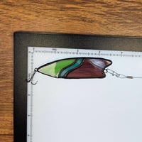 Image 5 of Stained Glass Fishing Lure - Green, Blue, & Purple