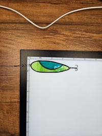 Image 5 of Stained Glass Fishing Lure - Green & Blue