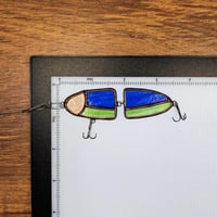 Image 5 of Stained Glass Fishing Lure - Blue, Green, and Orange