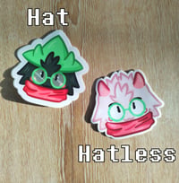 Sticker vinyle à contour transparent RALSEI (Hat/Hatless) | 74 mm x 76 mm