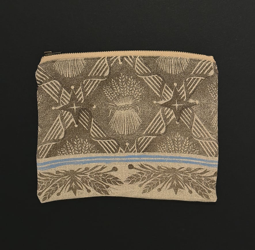 Image of No Waste - Harvest Festival Zip Pouch 1 - Block Printed
