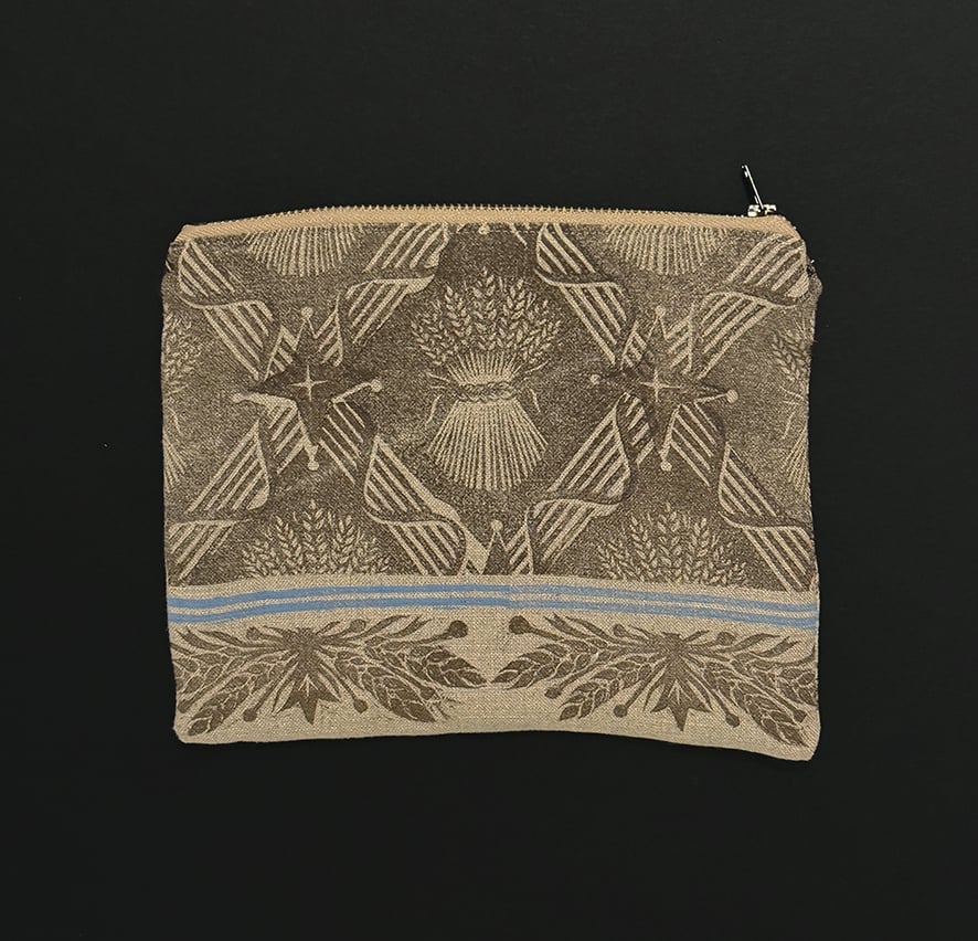 Image of No Waste - Harvest Festival Zip Pouch 1 - Block Printed