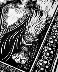 Image 4 of Art Print "Morgaine", black and white, Din A4 