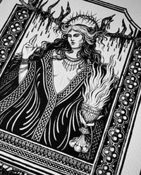 Image 2 of Art Print "Morgaine", black and white, Din A4 