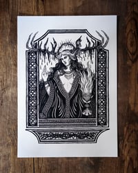 Image 1 of Art Print "Morgaine", black and white, Din A4 