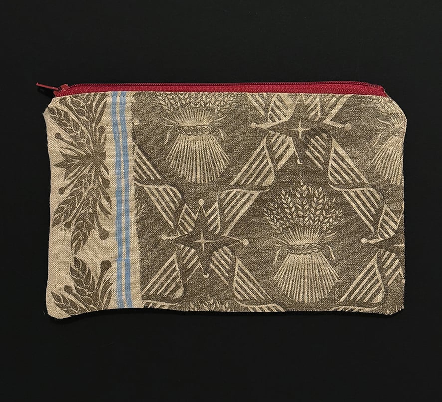 Image of No Waste - Harvest Festival Zip Pouch 2 - Block Printed