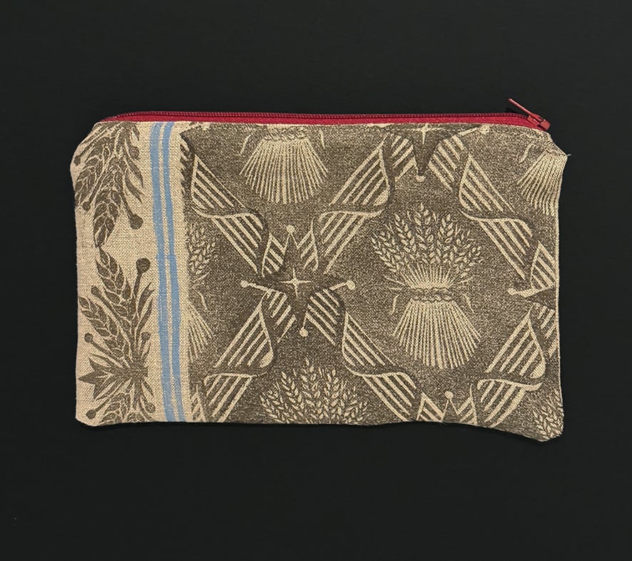 Image of No Waste - Harvest Festival Zip Pouch 2 - Block Printed