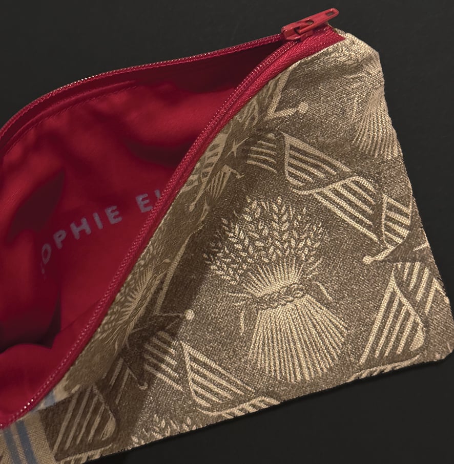 Image of No Waste - Harvest Festival Zip Pouch 2 - Block Printed