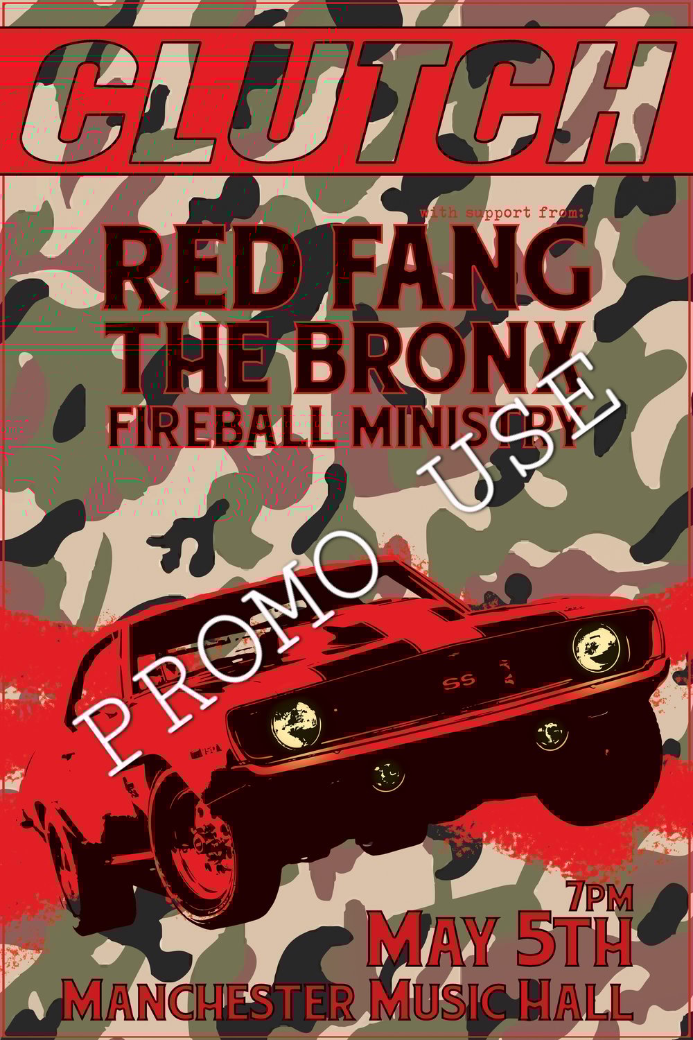 Image of Clutch camo variant poster, digital print