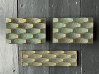 Image 2 of Pair of Lateral Bronze Door Handles with Letter Plate, 20th Century