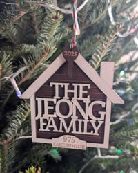 Personalized New Home Family Ornament