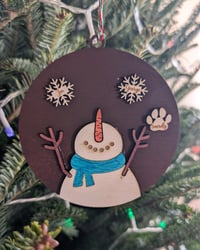 Personalized Snowman Family Ornament