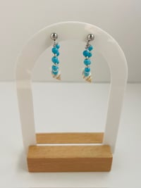 Image 4 of Turquoise Fusion Beaded Earrings