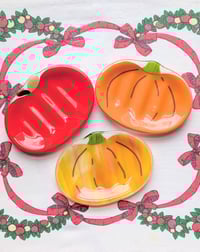 Image 1 of Fused Glass Harvest Soap or Trinket Dishes