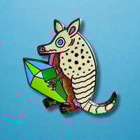 Image 1 of Armadillo with Crystal Enamel Pin