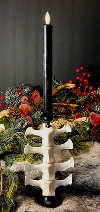 Image 1 of Deer Vertebrae candlestick #6