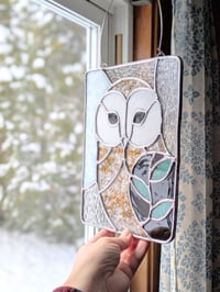 Image 4 of Color Changing Van Gogh Botanical Barn Owl 