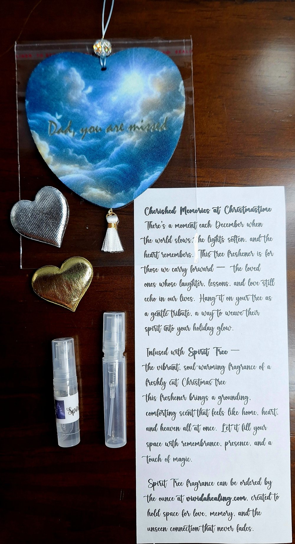 Image of Missed at Christmas Time Air Freshener (YOU) (see variants for mom, dad, baby)