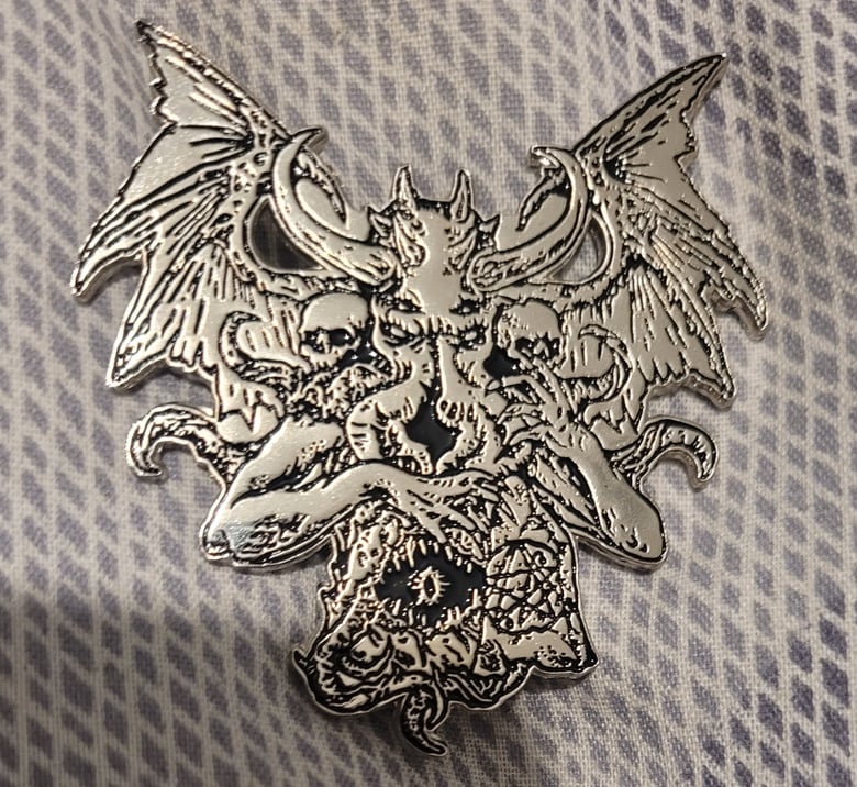 Image of Cthulhu ( Great Old One) Limited edition shaped enamel pin 