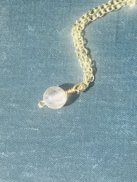 Image 1 of Tiny rutilated quartz on gold chain