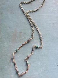 Image 2 of amazonite, tigers eye, and Smokey quartz beaded necklace