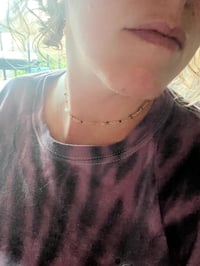 Image 3 of amazonite, tigers eye, and Smokey quartz beaded necklace