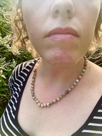 Image 3 of Knotted Agate and Amazonite Necklace