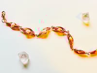 Image 5 of wire wrapped pearl and copper bracelet