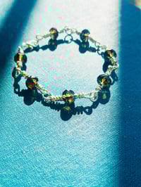Image 4 of Smokey quartz wire wrapped link bracelet