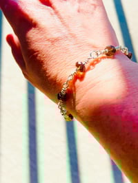 Image 5 of Smokey quartz wire wrapped link bracelet
