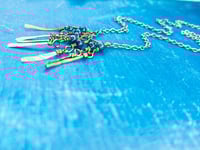 Image 4 of lapis lazuli and hammered copper dangle necklace