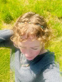 Image 1 of Dyed Agate wire wrapped elastic headband