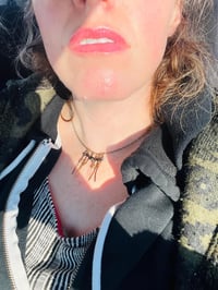 Image 6 of lapis lazuli and hammered copper dangle necklace