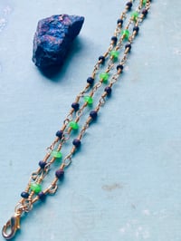 Image 3 of Green Adventurine and Wood Beaded Layered Bracelet