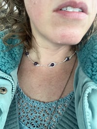 Image 6 of silver wire wrapped amethyst necklace