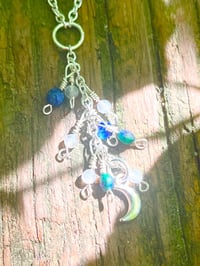 Image 1 of lapis lazuli and labradorite moon necklace