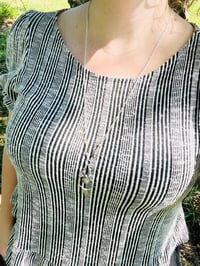 Image 2 of sage amethyst fringe necklace