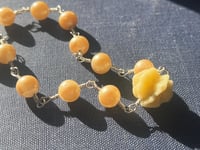 Image 2 of vintage beaded wire wrapped silver necklace