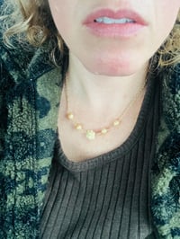 Image 2 of vintage beaded gold necklace