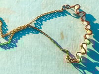 Image 2 of Prehnite and moonstone wire wrapped copper necklace