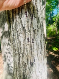 Image 4 of long garnet and chain necklace