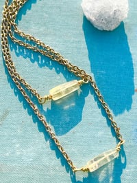 Image 4 of Double Flourite gold layered necklace