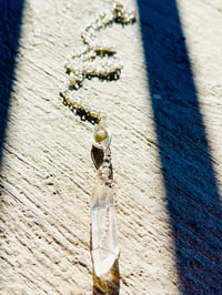 Image 7 of crystal and agate wire wrapped silver necklace