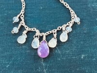 Image 1 of tiny drops silver necklace