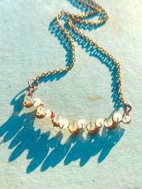 Image 4 of Prehnite and moonstone wire wrapped copper necklace