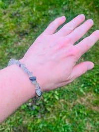 Image 5 of beaded multi-colored fluorite bracelet